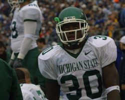 Jehuu Caulcrick with Michigan State. Jehuu Caulcrick with Michigan State.
