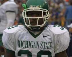 Jehuu Caulcrick with Michigan State. Jehuu Caulcrick with Michigan State.