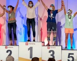 Cheryl Burns finished third in the sprint triathlon at the 2021 USA Age Group National Championships in Milwaukee, Wisconsin.