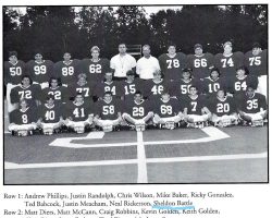 Sheldon Battle. Jamestown High School freshman football team. 1997.
