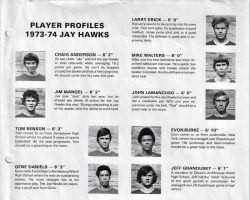 Jamestown Community College basketball player profiles. 1973-1974. Jamestown Community College basketball player profiles. 1973-1974.