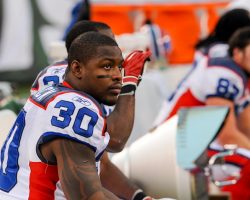 Jehuu Caulcrick with Buffalo Bills. Jehuu Caulcrick with Buffalo Bills.