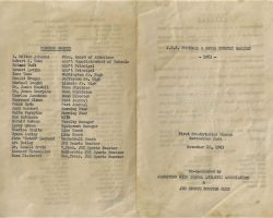Jamestown High School football banquet program, 1963.