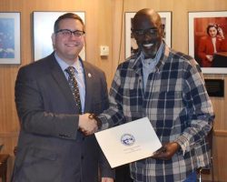Jamestown Mayor Eddie Sundquist and Ron Graham, October 12, 2022.