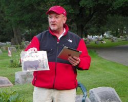 Jerry Nagle, at Joe Nagle's (his grandfather) gravesite.