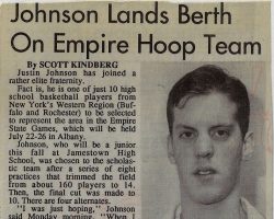 Johnson Lands Berth On Empire Hoop Team. <em>Post-Journal</em> (Jamestown), August 1992. Johnson Lands Berth On Empire Hoop Team. August 1992.