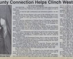 Chautuaqua County Connection Helps Clinch Wester Region Win. <em>Post-Journal</em> (Jamestown), August 6, 1993. Chautuaqua County Connection Helps Clinch Wester Region Win. August 6, 1993.