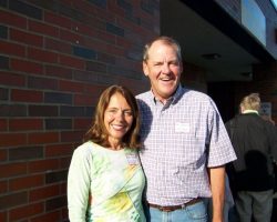 Judi Swanson, daughter of inductee Bill Present, and Jim.