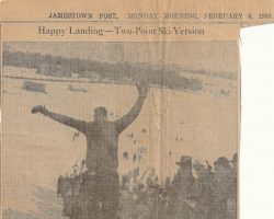 Happy Landing - Two-Point Ski Version. <em>Jamestown Post</em>, February 6, 1939. Happy Landing - Two-Point Ski Version. February 6, 1939.