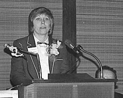 Kay Gould at CSHOF induction, 1982.