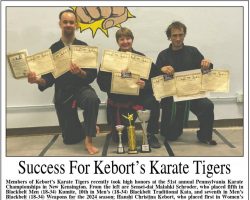 Success For Kebort's Karate Tigers. November 30, 2024.