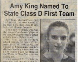 Amy King Named To State Class D First Team. 1995.