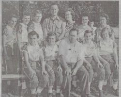 Koch's Annies. Luella Kye, third from right in back row. Betty Bartkowiak, first on right back row. Koch's Annies. Luella Kye, third from right in back row.