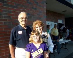 Komo Tane, inductee, with Marilyn and granddaughter.
