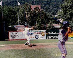 Charlie LaDuca pitching.