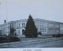 Postcard view of Lakewood High School.
