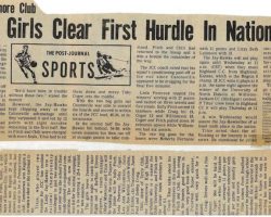 JCC Girls Clear First Hurdle In Nationals. 1976.