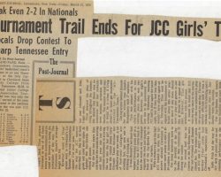 Tournament Trail Ends For JCC Girls Team.March 12, 1976.