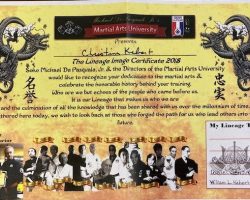 Lineage Certificate. 2018.