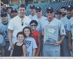Charlie LaDuca receives his MSBL WS Hall of Fame award