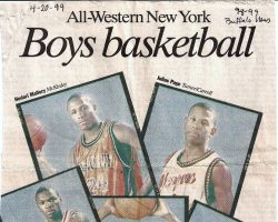 All WNY boys basketball.  April 20, 1999.