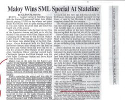 Maloy Wins SML Special At Stateline. August 6, 2007.