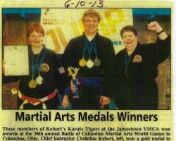 Martial Arts Medals Winner. June 10, 2013.