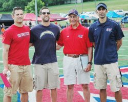 Michael Sirianni, left with brother Nick, father Fran and brother Jay.