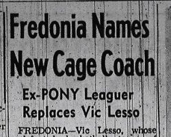 Fredonia Names New Cage Coach. September 21, 1956.
