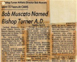 Bob Muscato Named Bishop Turner A.D. Bob Muscato Named Bishop Turner A.D.