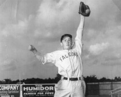 Nellie Fox as a Jamestown Falcon in 1944. Nellie Fox as a Jamestown Falcon in 1944.