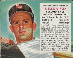 Nellie Fox Red Man Chewing Tobacco card, 1953. Nellie Fox Red Man Chewing Tobacco card, 1953.