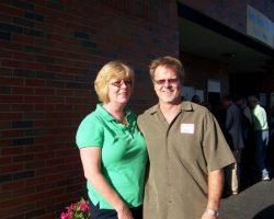 Jeff Newman, son of inductee John Newman, and Rebecca.