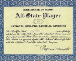 All-State Player Certificate of Merit. 1947. All-State Player Certificate of Merit. 1947.
