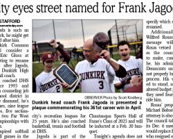 City eyes street named for Frank Jagoda. December 20, 2022.