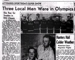 Three Local Men Were in Olympics. November 10, 1956.