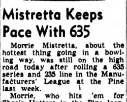 Mistretta Keeps Pace With 635. <em>Post- Journal</em> (Jamestown), November 16, 1948. Mistretta Keeps Pace With 635. November 16, 1948.