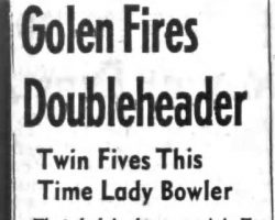 Golen Fires Doubleheader. November 20, 1963.