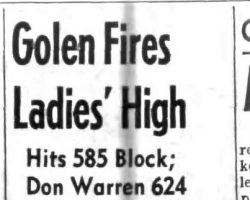 Golen Fires Ladies' High. December 11, 1963.