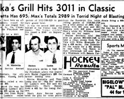 Laska's Grill Hits 3011 in Classic. <em>Post- Journal</em> (Jamestown), December 29, 1948. Laska's Grill Hits 3011 in Classic. December 29, 1948.