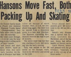 Hansons Move Fast, Both Packing Up And Skating. February 3, 1973.P-J-2-3-73