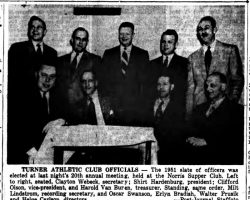 Hardenburg Heads Turner A.C. February 6, 1951.