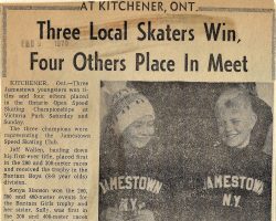 Three Local Skaters Win, Four Others Place In Meet. February 9, 1970.