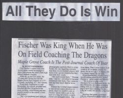 Fischer Was King When He Was On Field Coaching The Dragons. 1996.