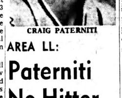Paterniti No-Hitter. July 14, 1964.