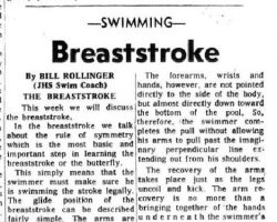 Breaststroke. February 25, 1972.