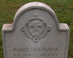 Parke Hill Davis grave marker.