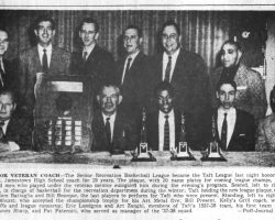 Honor Veteran Coach.  April 10, 1957.
