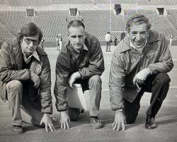 Pat Slater, Howard McMullin, and Joe Sanfilippo. 1979 at Rich Stadium.