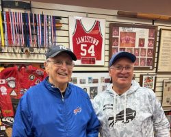 Pete, on left, and Dave Criscione at the CSHOF exhibit hall, November 19, 2025.